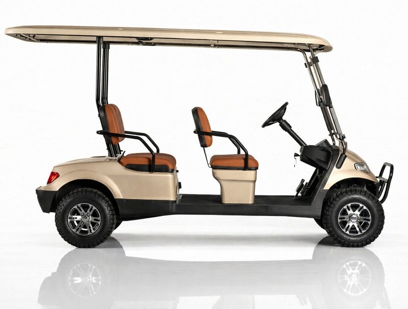 EPIC 4-Seater Lifted Electric Golf Cart with Lithium Battery 105Ah & Standard Tires | LSEV (Golden) - Image 2